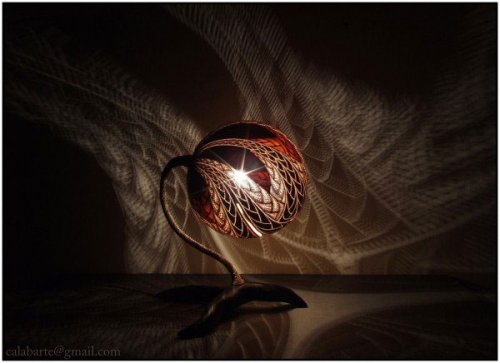 Креативные лампы из тыквы