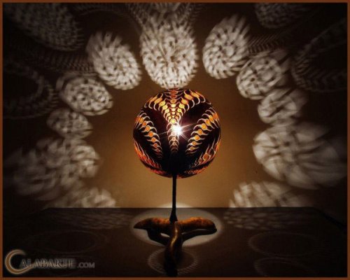 Креативные лампы из тыквы