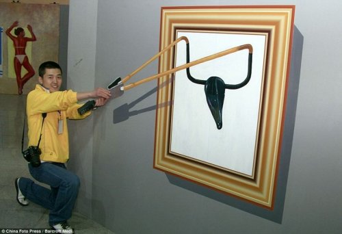 Выставка 3D картин в Китае