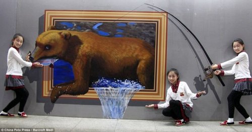 Выставка 3D картин в Китае