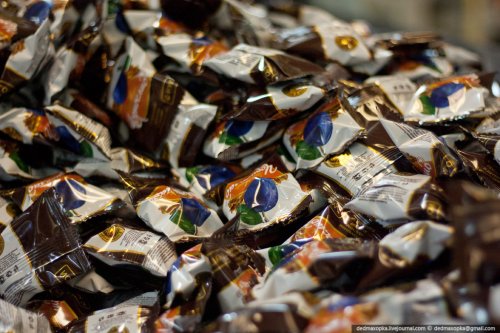 Как делают шоколадные конфеты