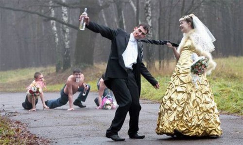 Смешные свадебные фото (15 шт)
