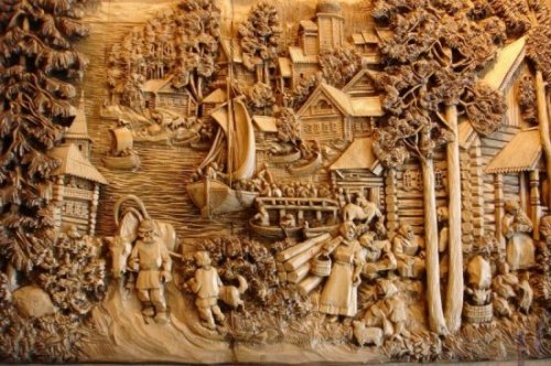 Удивительные картины, вырезанные из дерева