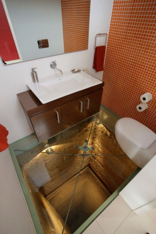 Ванная комната над шахтой лифта
