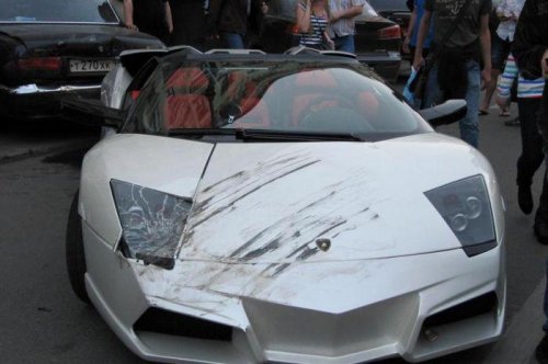 Авария с участием Lamborghini
