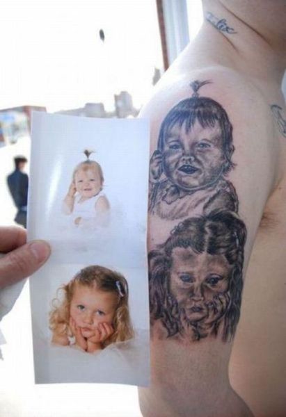 Ужасные портретные татуировки (32 шт)