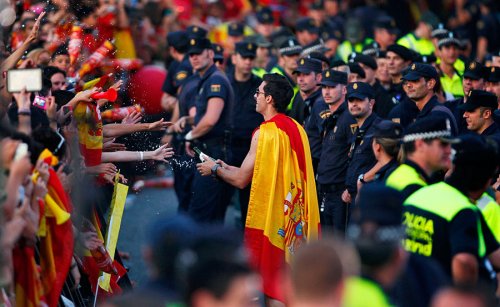 Триумф сборной Испании в Мадриде