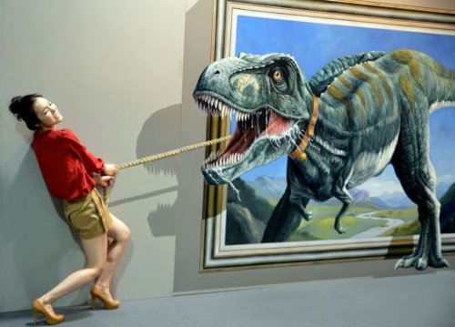 Выставка 3D живописи в Китае