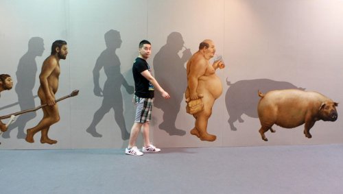 Выставка 3D живописи в Китае