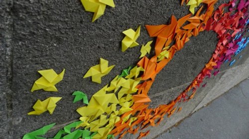 Уличные оригами мадемуазель Морис