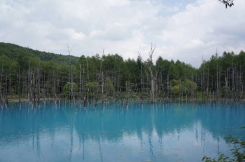 Удивительный "Синий пруд" в Японии