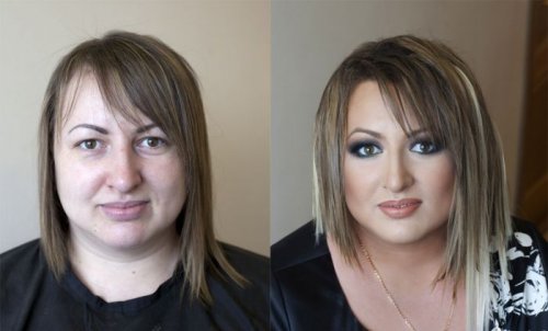 Девушки, преобразившиеся благодаря умелому макияжу (18 фото)