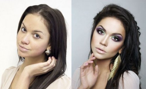 Девушки, преобразившиеся благодаря умелому макияжу (18 фото)