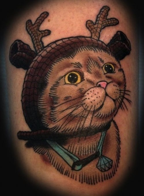Татуировки с кошками (34 шт)
