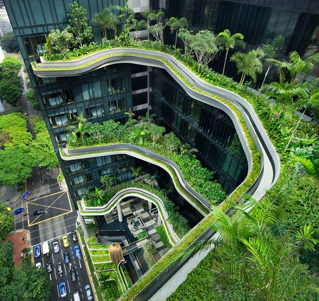 Отель ParkRoyal в Сингапуре - зелёный оазис мегаполиса (21 фото) .