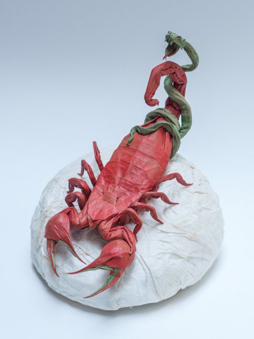 Изумительные бумажные мини-скульптуры, созданные мастером оригами Нгуен Хунг Куонгом (8 фото)