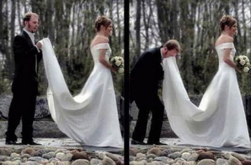 Приколы и казусы в свадебных фотографиях (31 шт)