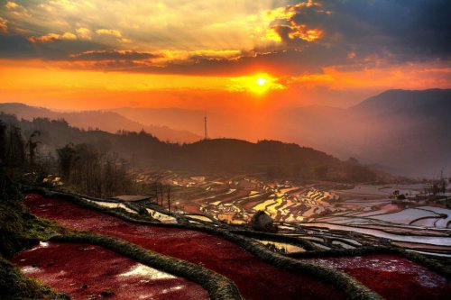 Рисовые террасы Honghe Hani внесены в список объектов Всемирного наследия ЮНЕСКО (9 фото)