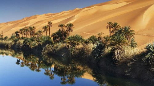 Живописный оазис Убари в пустыне Сахара (10 фото)