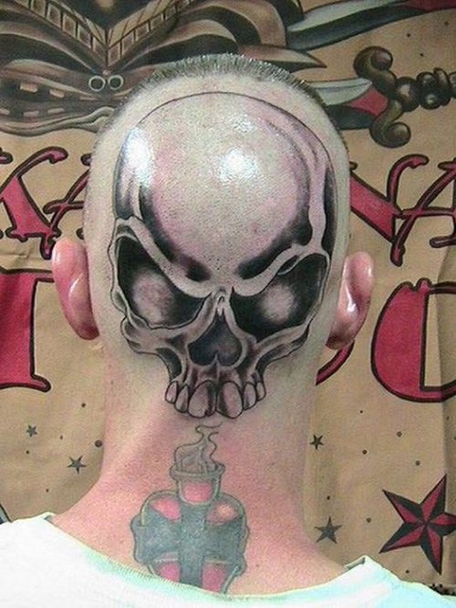 Татуировки на голове (33 фото)