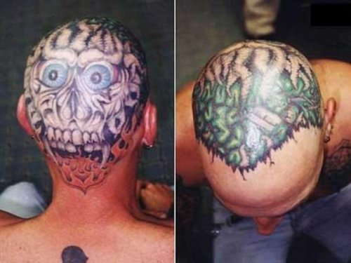 Татуировки на голове (33 фото)