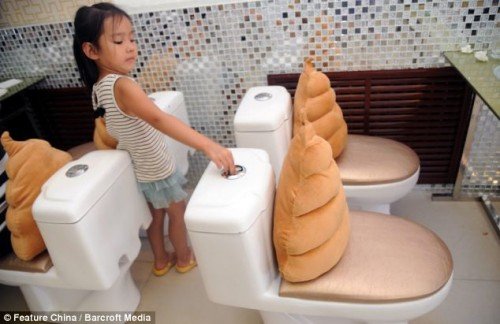 Туалетные кафе становятся популярными в Китае (7 фото)