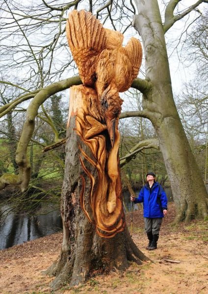 Потрясающие деревянные скульптуры (34 фото)