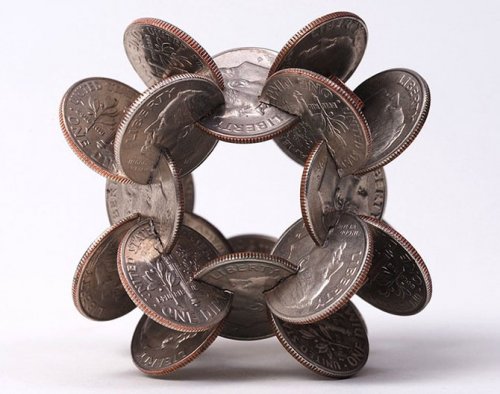 Скульптуры из монет от Роберта Векслера (14 фото)