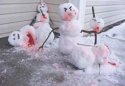 Снеговики и снежные бабы на любой вкус (34 фото)