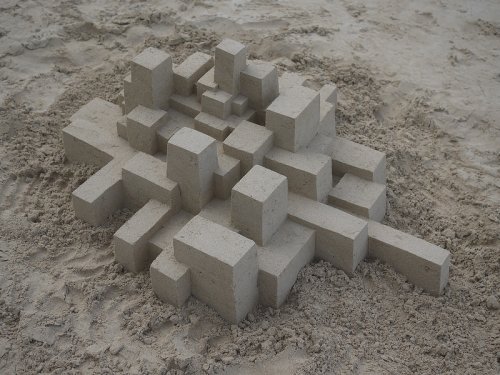 Абстрактные песочные замки от Калвина Зиберта (8 фото)