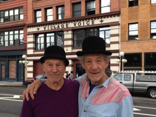 Патрик Стюарт и Иэн Маккеллен отмечают Конец Бродвейской Эры (29 фото)