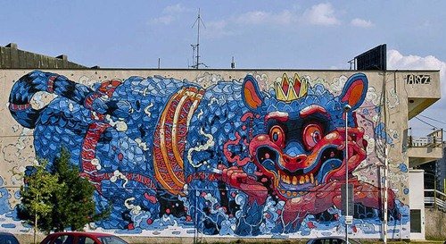 Уличные работы испанского художника Aryz (25 фото)