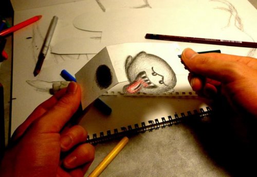 Удивительные трёхмерные рисунки Нагаи Хидеюки (20 фото + видео)
