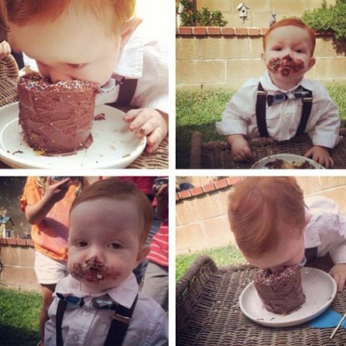 Малыши обожают тортики (29 фото)