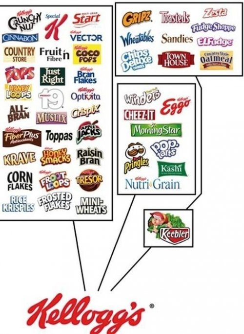 Крупнейшие производители продуктов питания и контролируемые ими компании (11 фото)