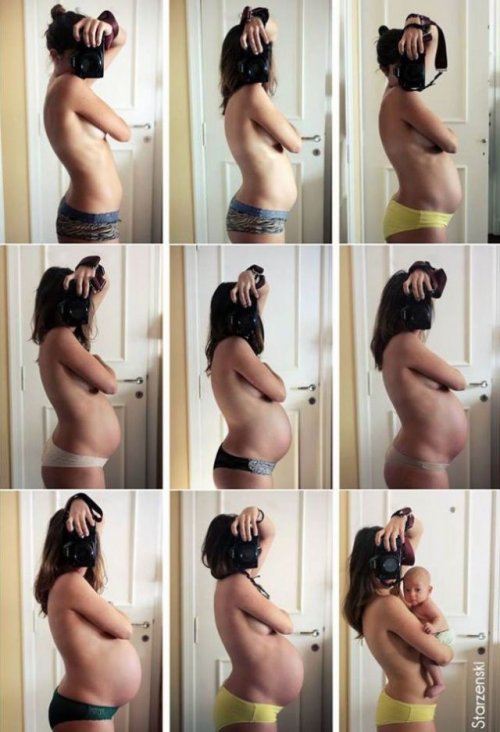 Несколько оригинальных идей, чтобы запечатлеть свою беременность (20 фото)