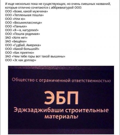 Смешные наименования российских компаний (5 фото)