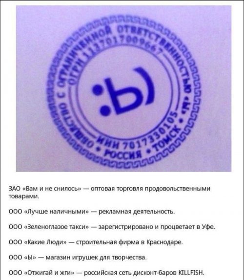 Смешные наименования российских компаний (5 фото)