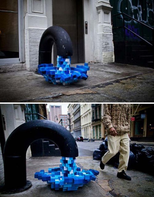 Скульптуры как одно из направлений уличного искусства (21 фото)