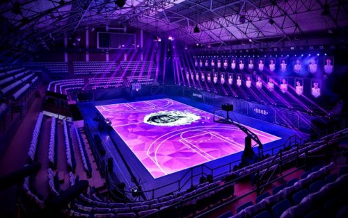 Интерактивная баскетбольная площадка NIKE LED (6 фото + видео)