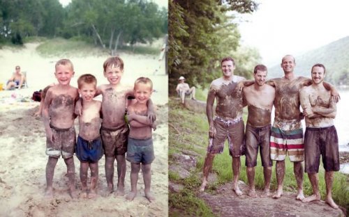 Сравнительные фотографии: из детства – в настоящее (20 фото)