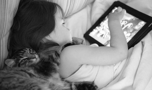 Задушевная дружба 5-летней девочки, страдающей аутизмом, и её терапевтической кошки (23 фото)