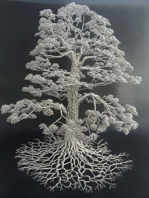 Завораживающие скульптуры деревьев из проволоки (10 фото)