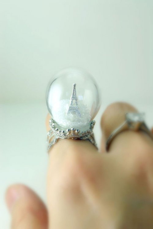 Кольца с декоративными стеклянными шарами (26 фото)