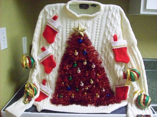 Самые уродливые свитеры к Новому году (17 фото)