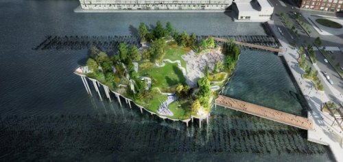 В Нью-Йорке началось строительство парка на Гудзоне (8 фото)