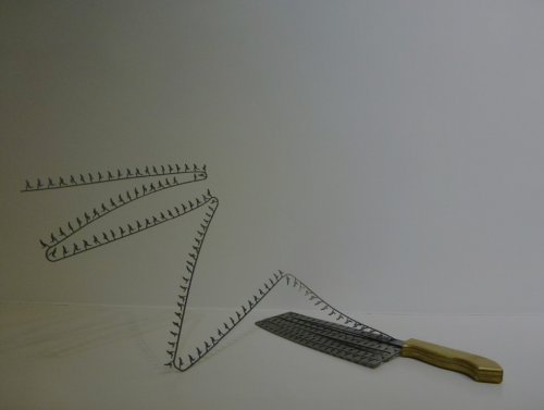 Силуэты из лезвия ножа (12 фото)