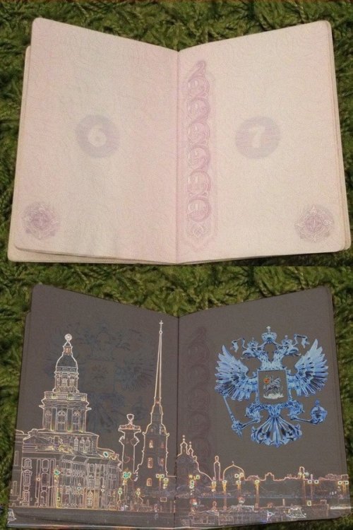 Новый российский паспорт в ультрафиолете (7 фото)