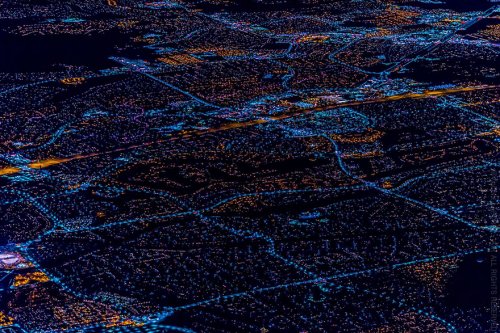 Потрясающие аэроснимки ночного Лас-Вегаса от Венсана Лафоре (11 шт)