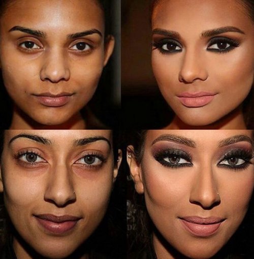 Как умело наложенный макияж меняет внешность (20 фото)